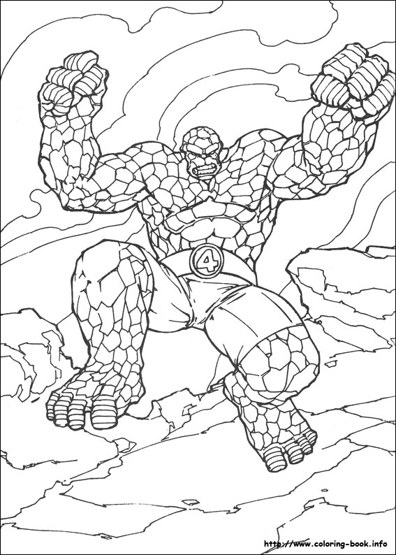 Fantastic four coloring picture