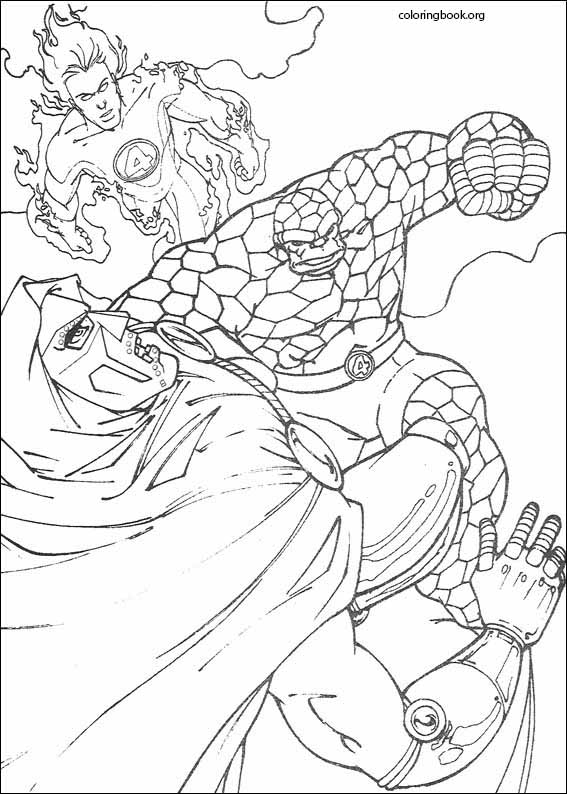 Fantastic four coloring page