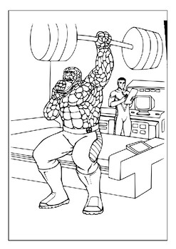 Printable fantastic four coloring pages the ultimate marvel activity for kids