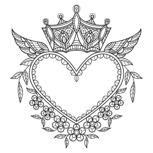 Thousand crown adult coloring royalty