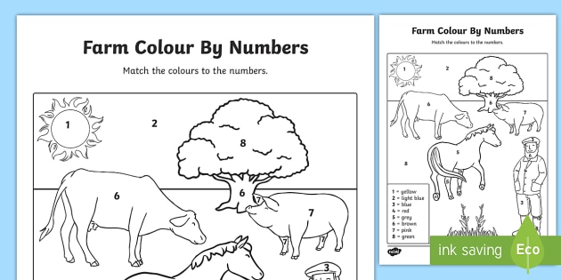 Farm number louring sheet teacher made