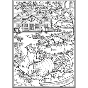 Creative haven country farm scenes coloring book relax find your true colors goodridge teresa books