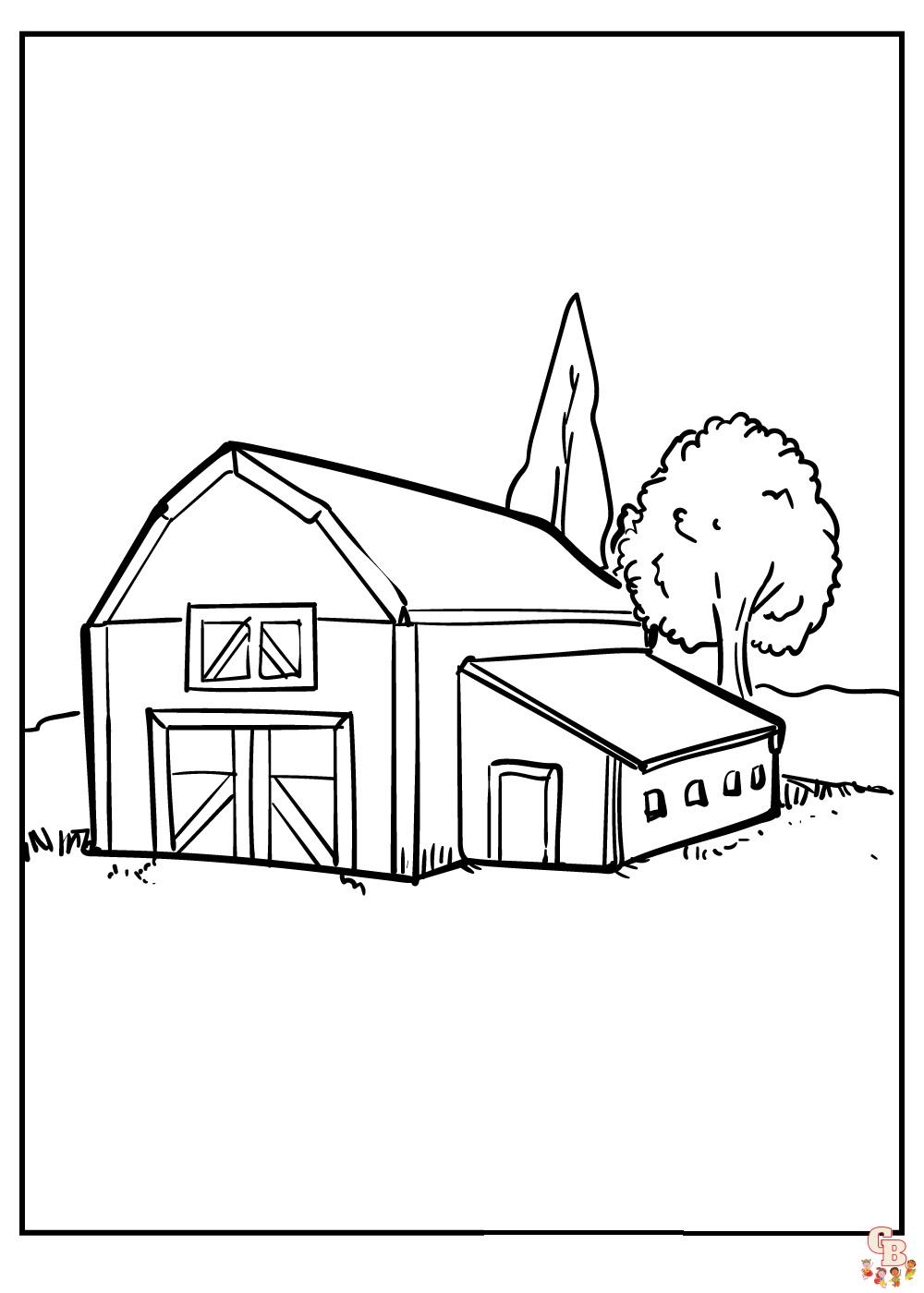 Farmhouse coloring pages