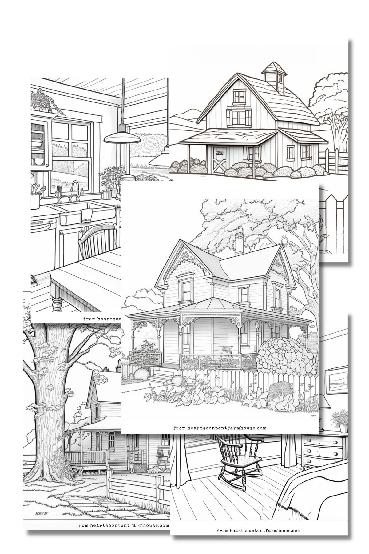 Printable farmhouse coloring pages free easy download