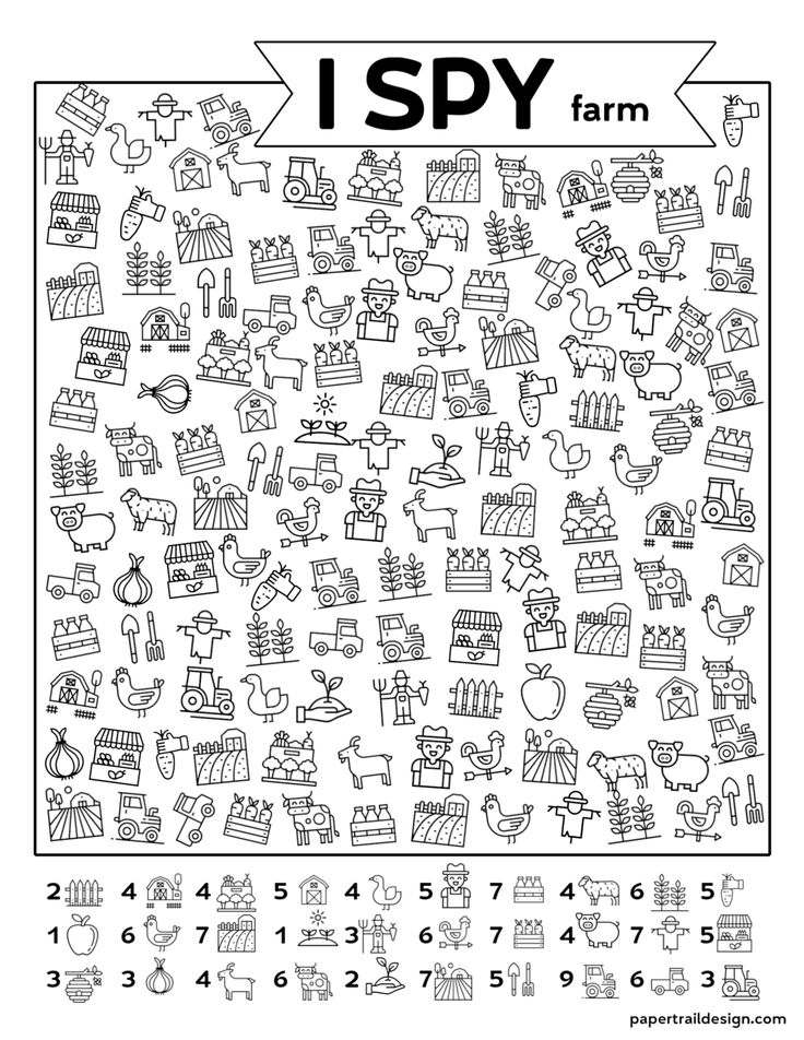 Free printable farm i spy activity
