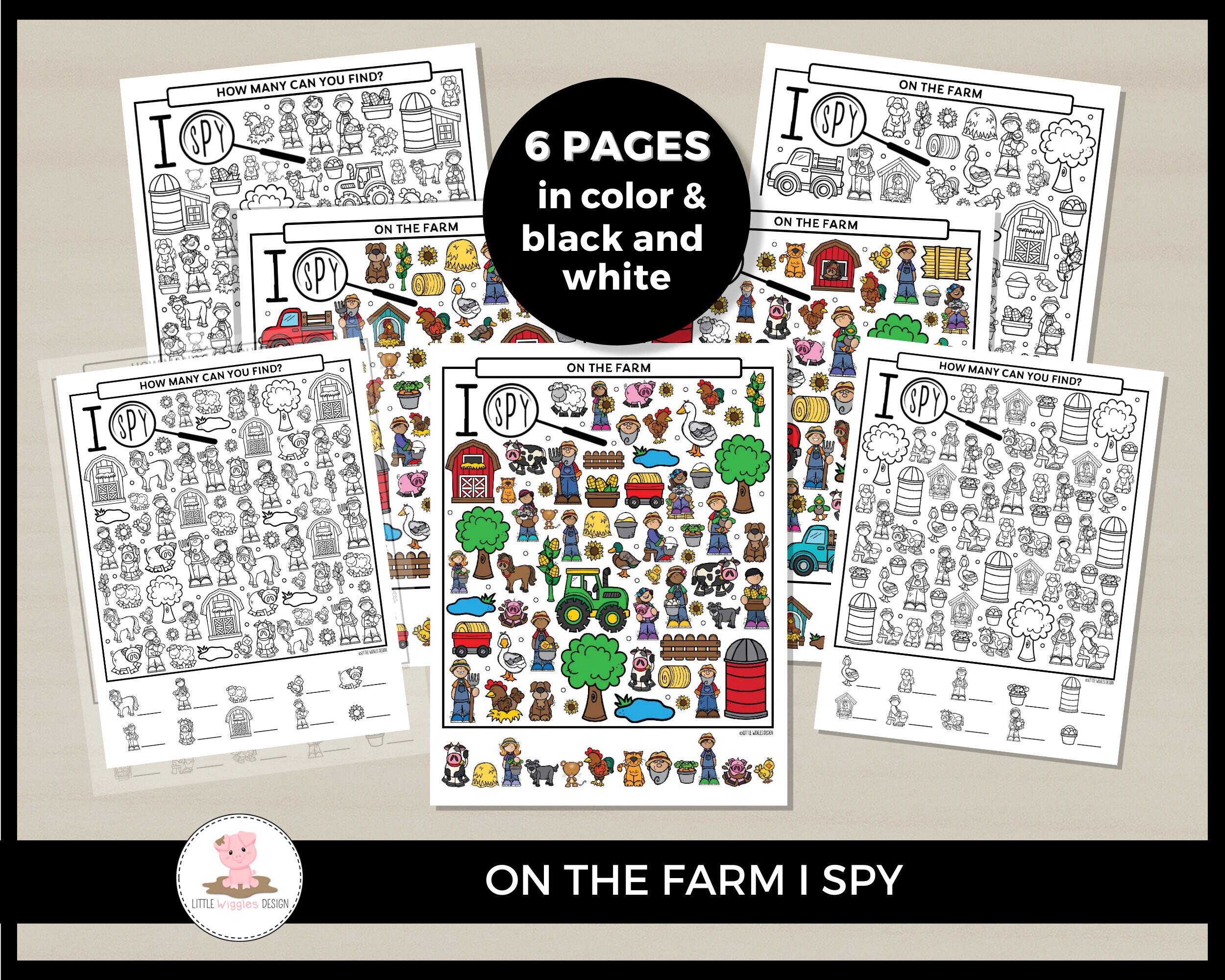 On the farm i spy by little wiggles design