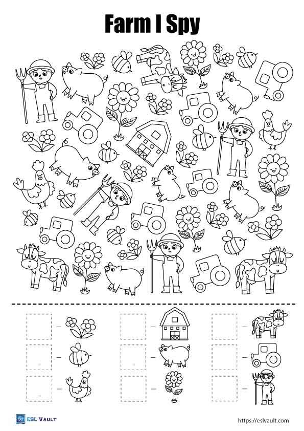 Free printable i spy coloring pages