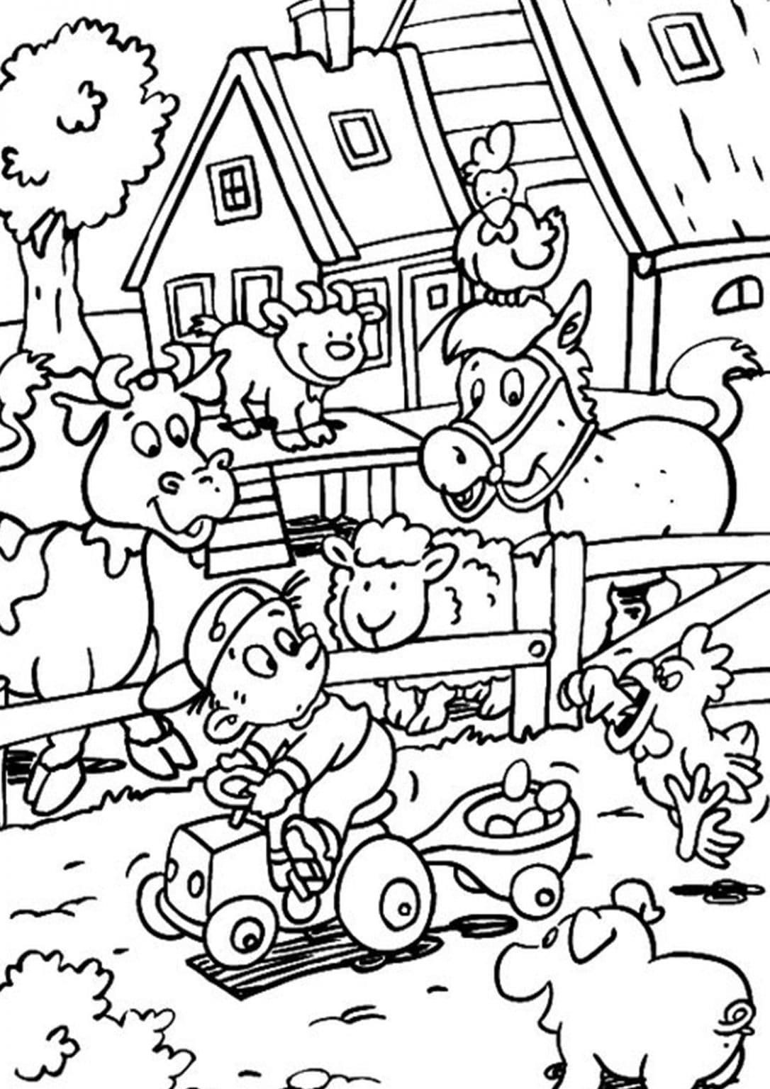 Free easy to print farm coloring pages farm coloring pages farm animal coloring pages coloring pages