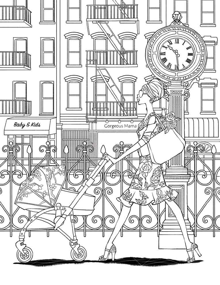 Fashion forward a stress relieving adult coloring book
