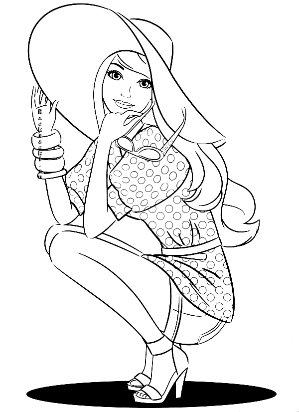 Barbie coloring pages printable for free download