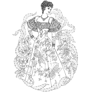 Creative haven fabulous fashions of the s coloring book adult coloring books fashion sun ming