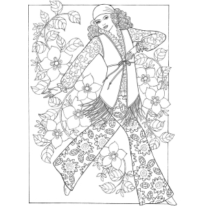 Creative haven fabulous fashions of the s coloring book adult coloring books fashion sun ming