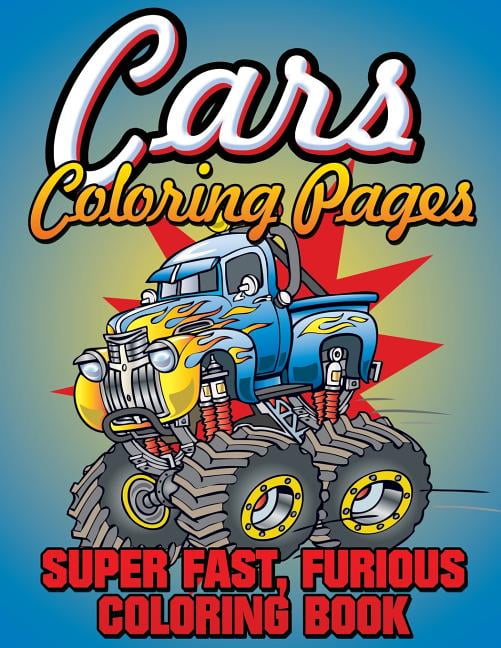 Cars coloring pages super fast furious coloring book paperback