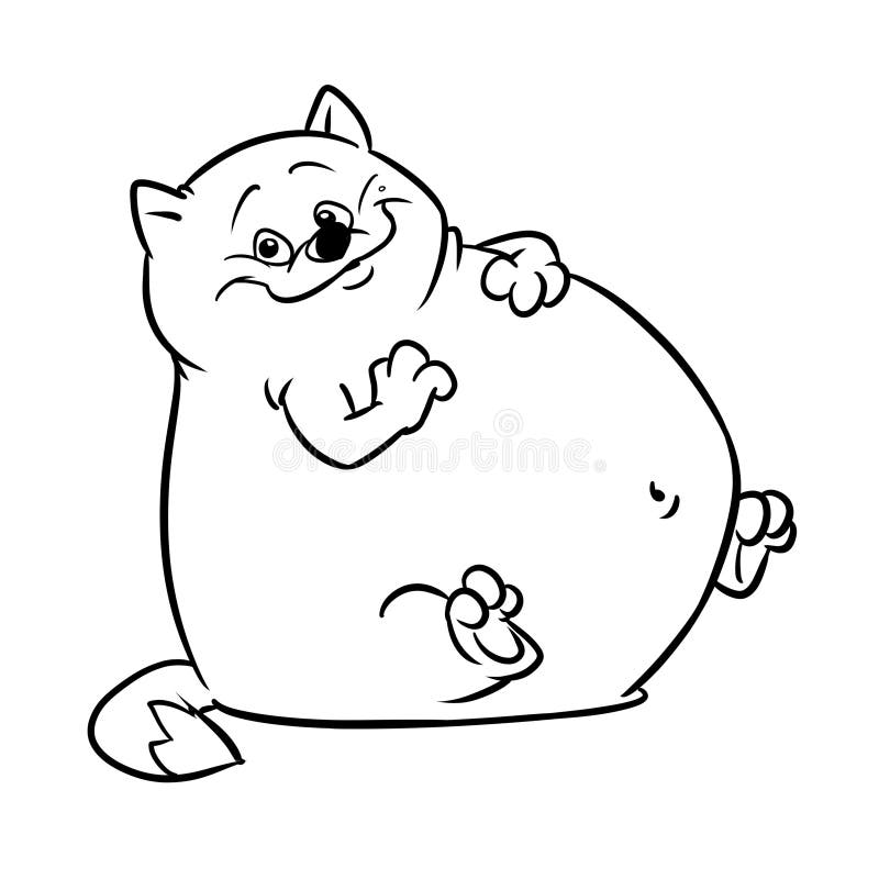 Fat cat coloring page stock illustrations â fat cat coloring page stock illustrations vectors clipart