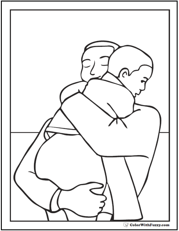 Fathers day coloring pages print and customize for dad