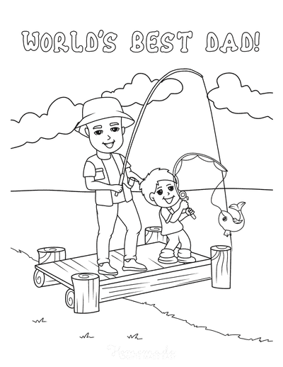 Happy fathers day coloring pages for kids