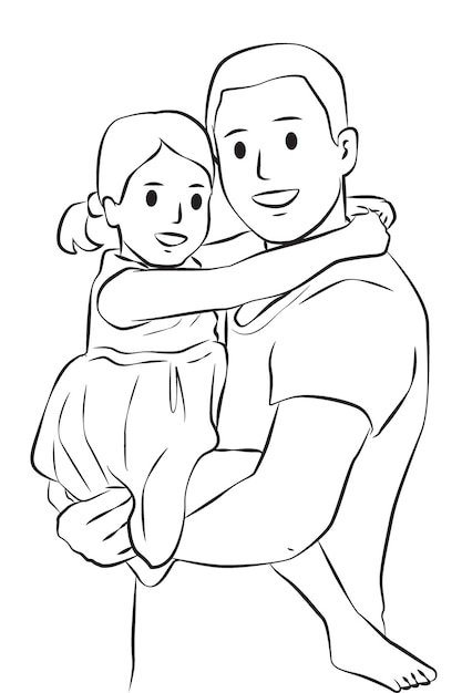 Daddy daughter coloring page images