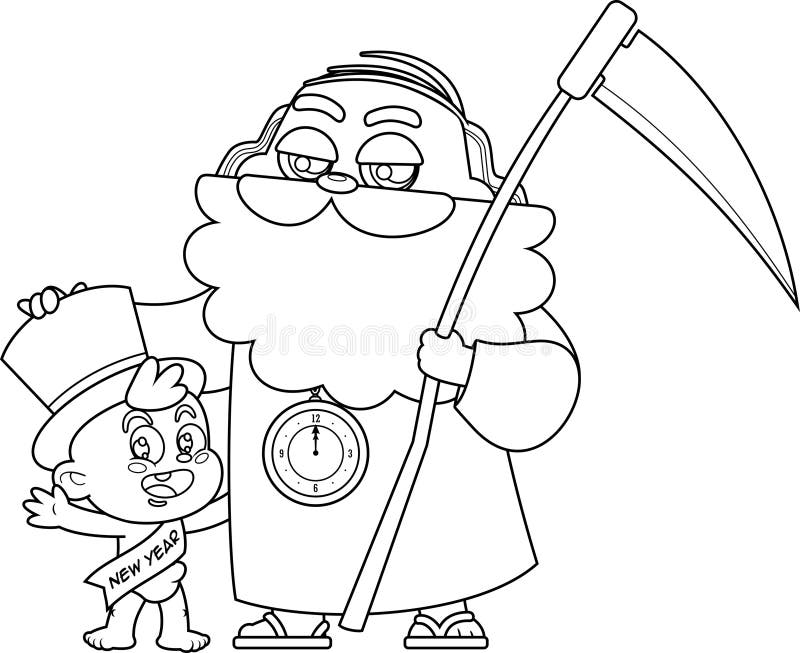 Father time baby new year stock illustrations â father time baby new year stock illustrations vectors clipart
