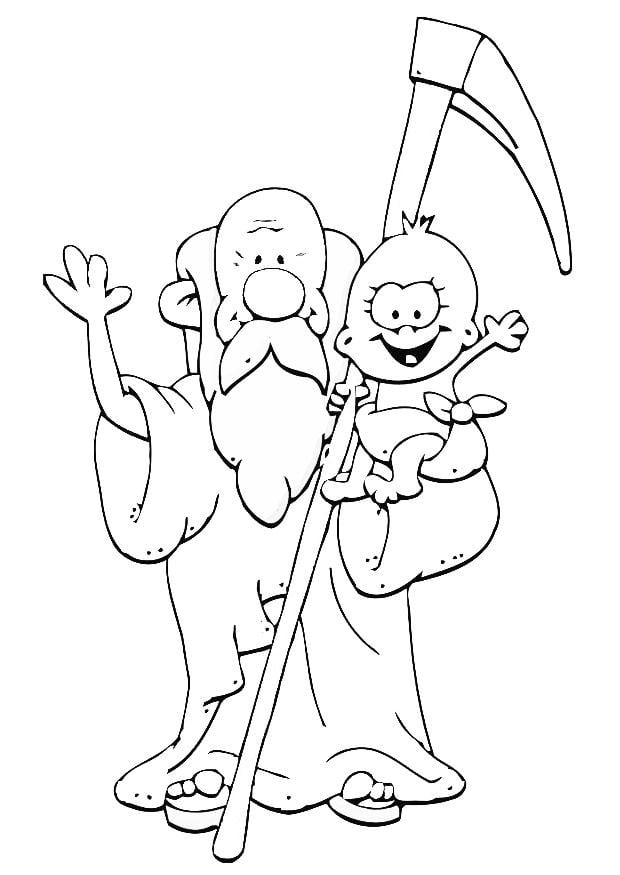 Coloring page old father time