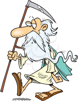 Royalty free image of father time school edition