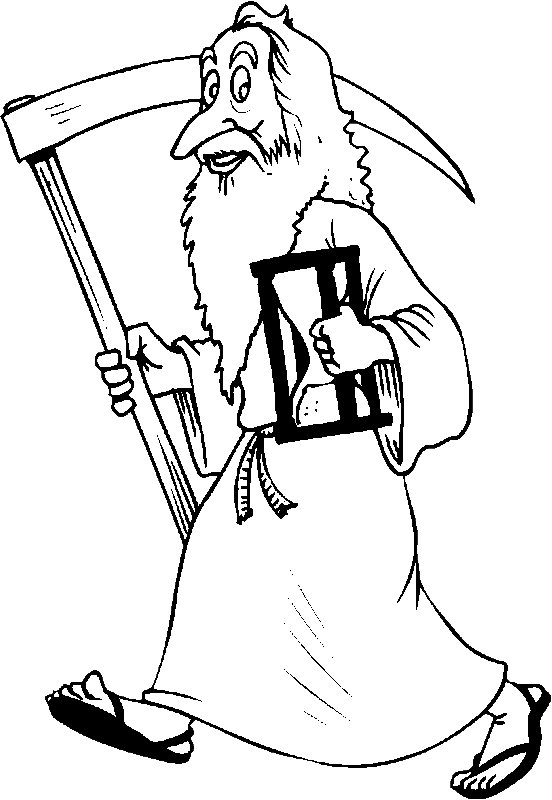Best father time coloring pages for kids