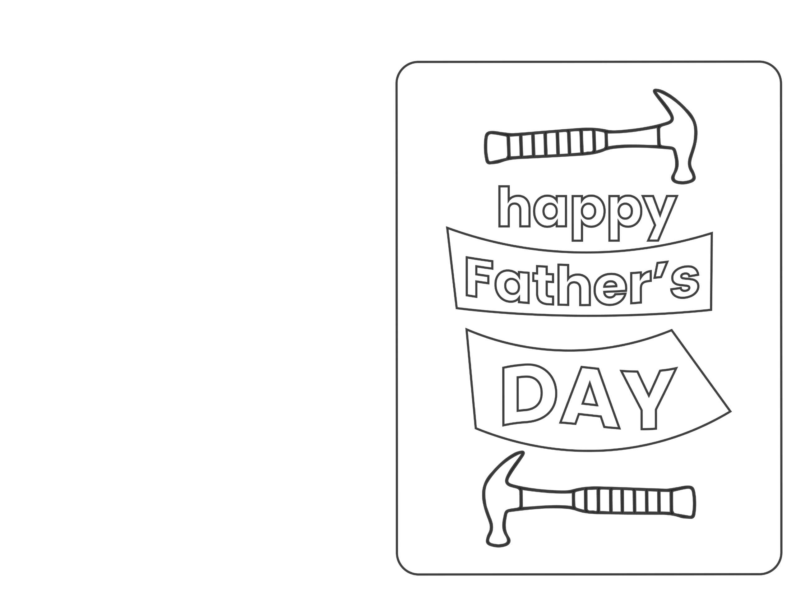 Free printable fathers day cards for kids to color