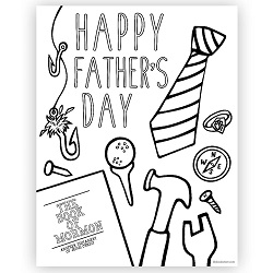 Fathers day coloring card