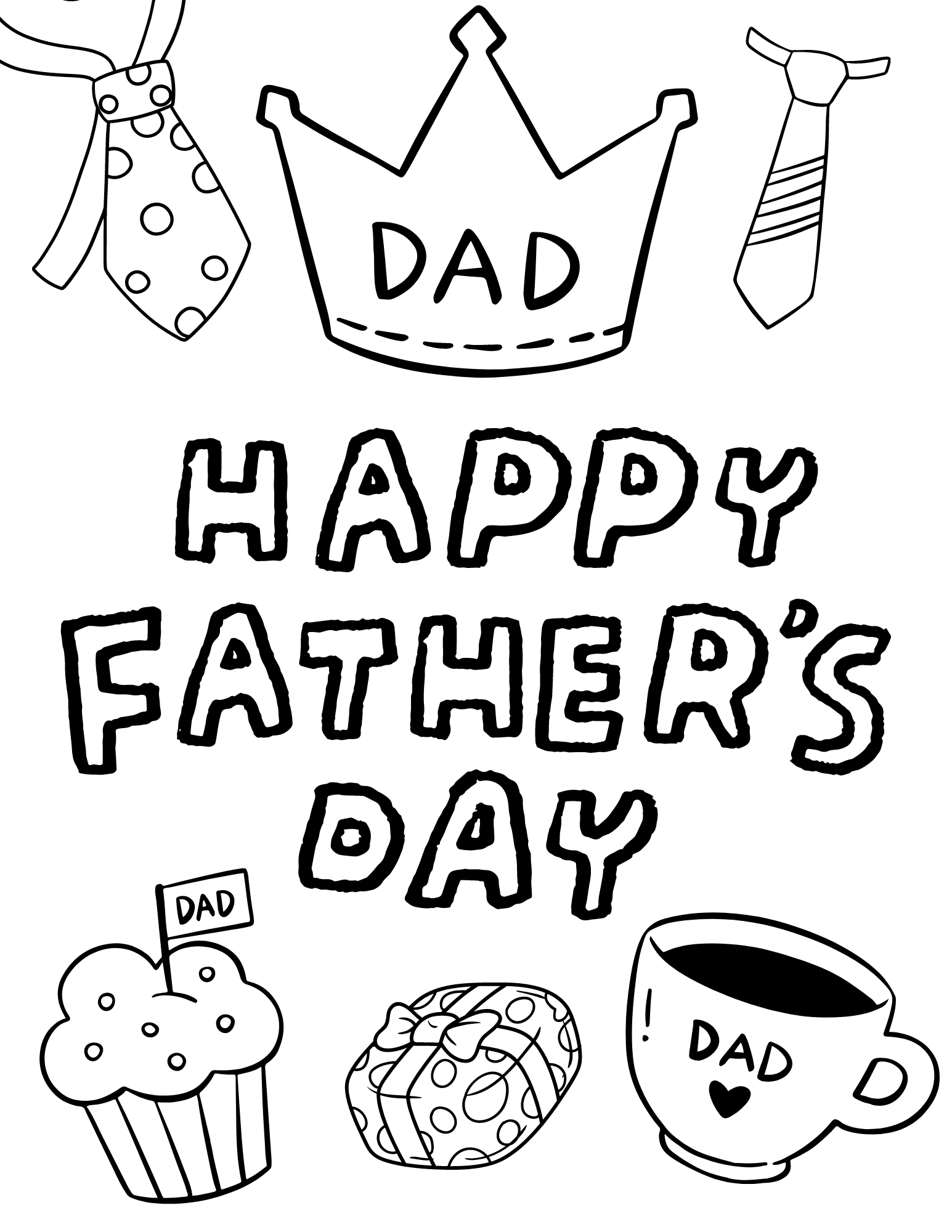 Free printable fathers day coloring pages to celebrate dad