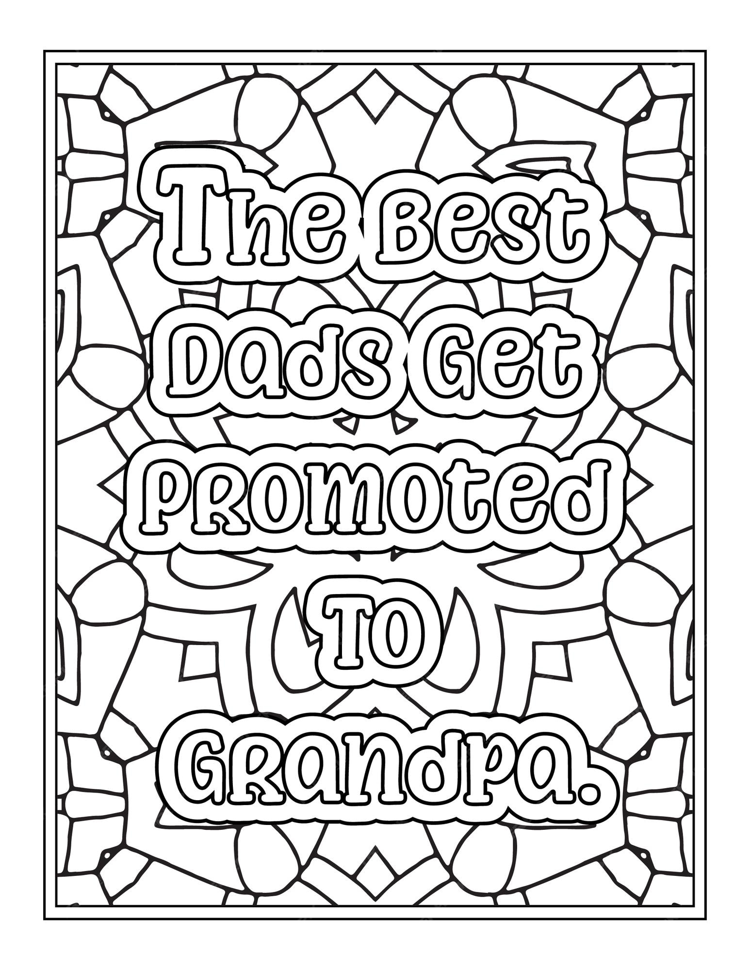 Premium vector fathers day coloring pages