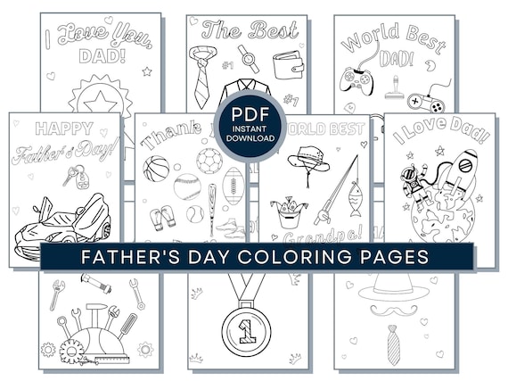 Fathers day coloring page fathers day printables fathers day sheets fathers day coloring book for kids happy fathers day coloring