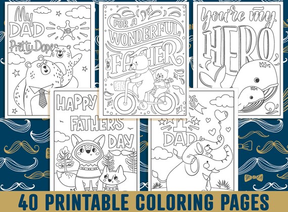 Fathers day coloring pages happy fathers day coloring pages for kids boys girls teens gift for daddy or grandpa dad coloring book