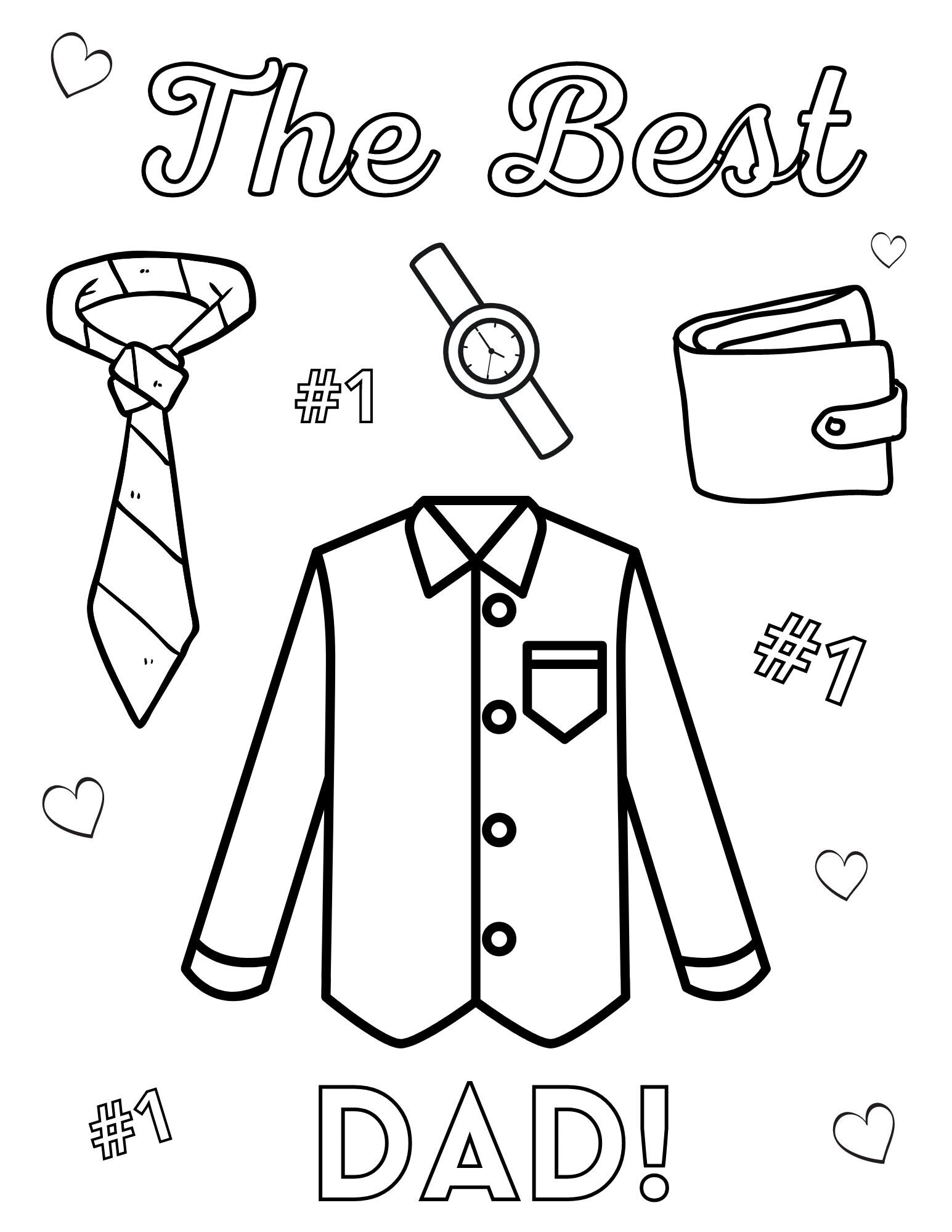 Fathers day coloring page fathers day printables fathers day sheets fathers day coloring book for kids happy fathers day coloring