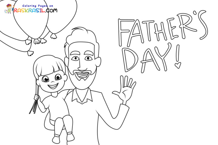 Fathers day coloring pages