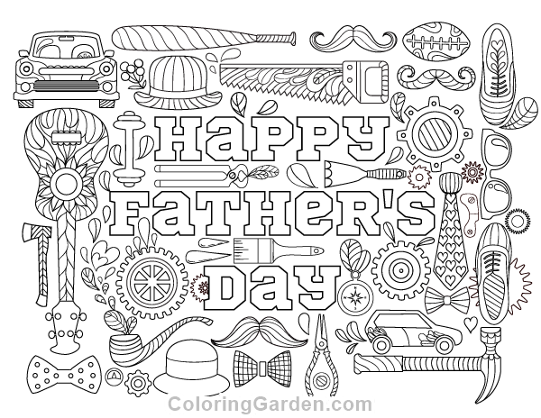 Free printable happy fathers day adult coloring page download it in pdf format atâ fathers day coloring page fathers day printable mothers day coloring pages