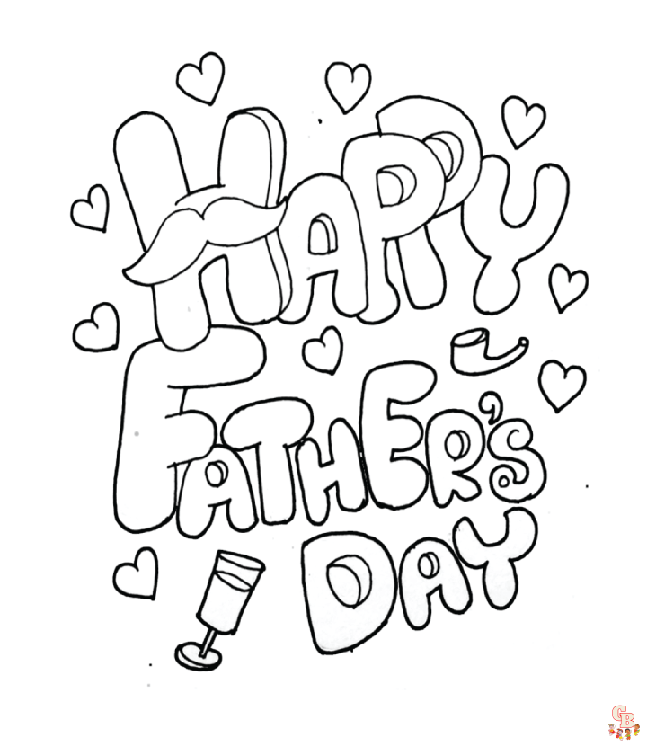 Happy fathers day coloring pages free printable sheets for kids