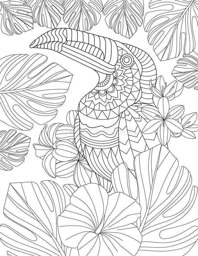 Coloring feather page stock photos