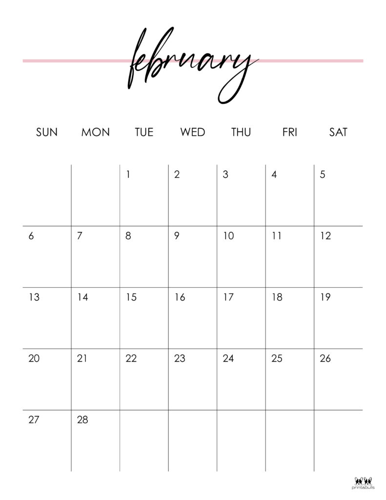 February calendars