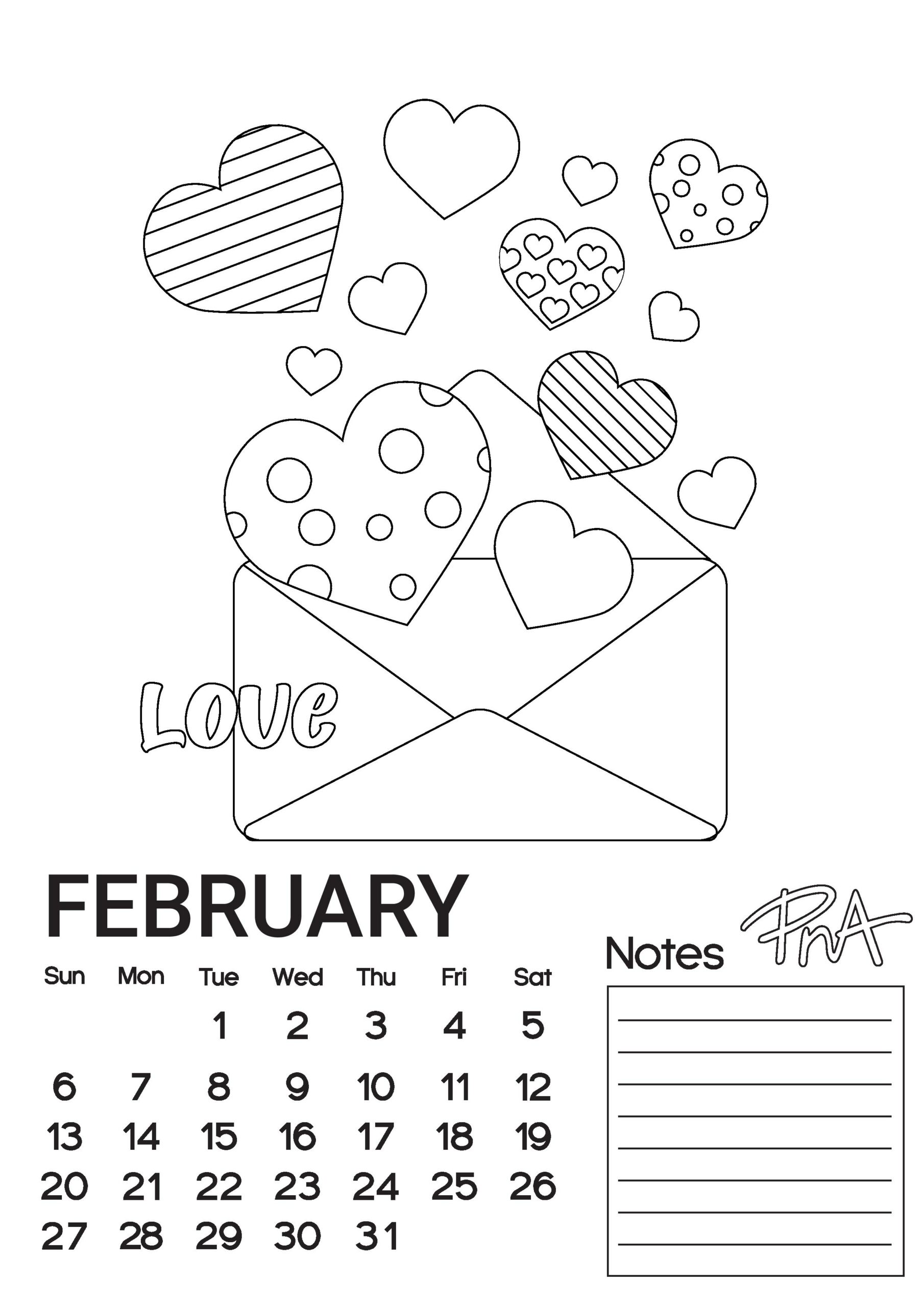 Calendar february