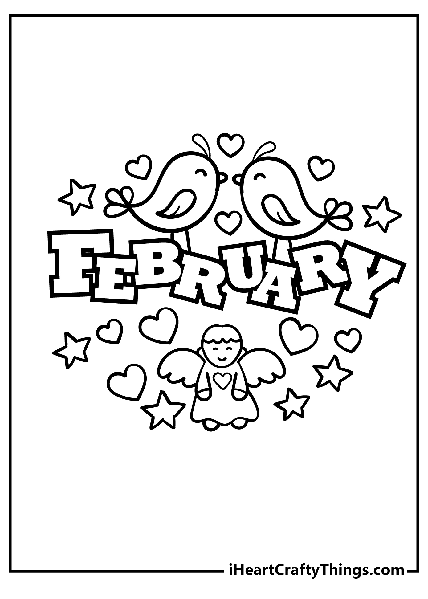 February coloring pages free printables