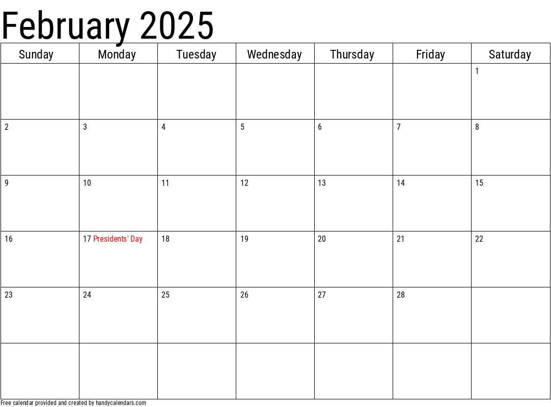 February calendars