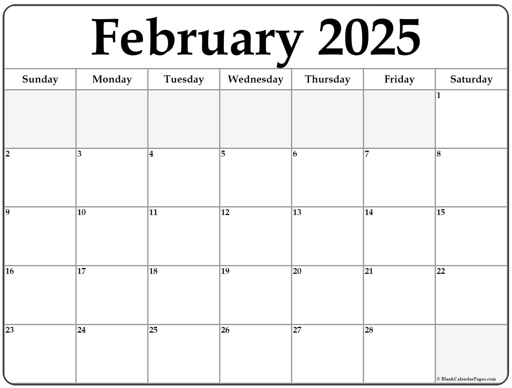 February calendar free printable calendar