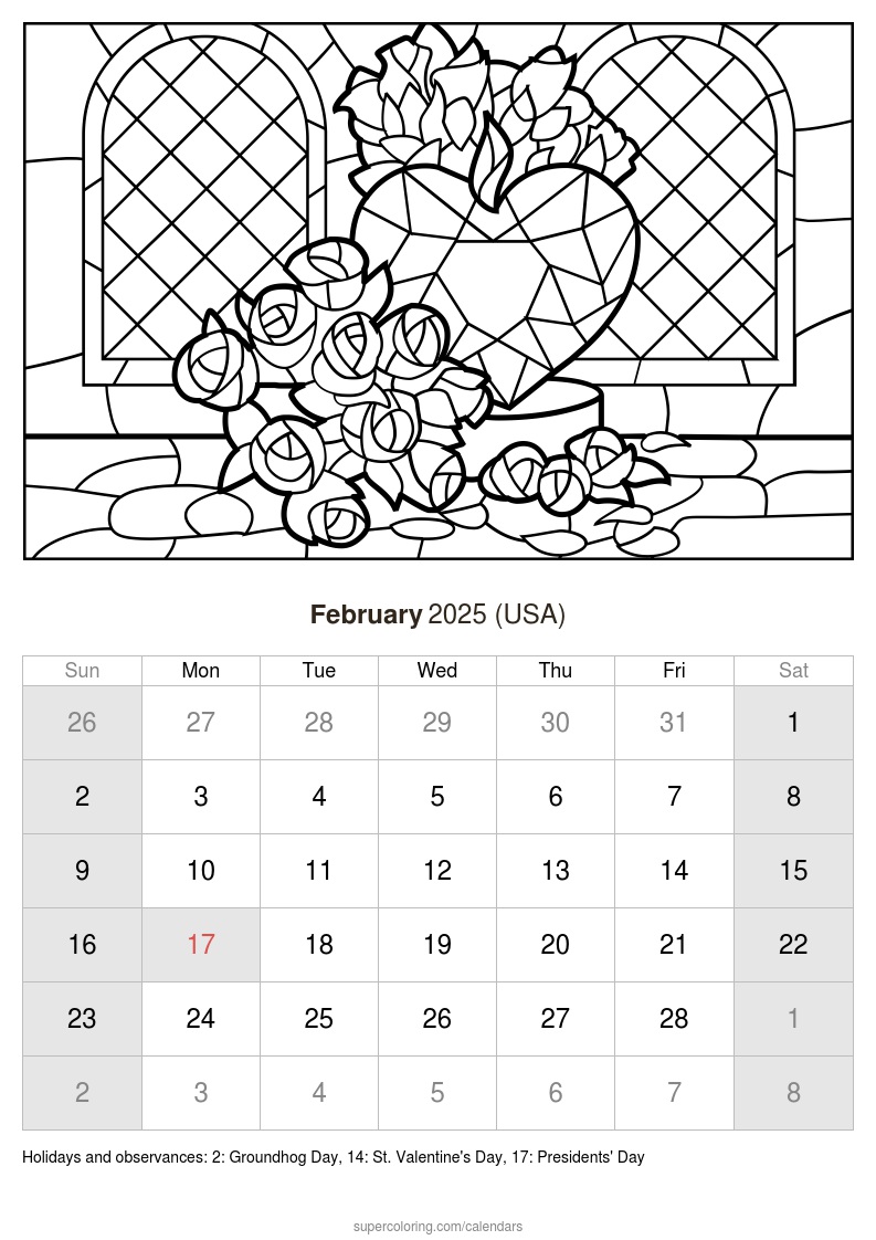 February calendar
