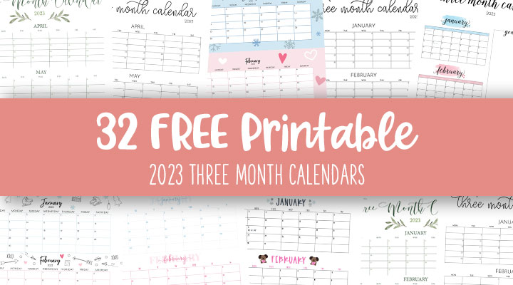 Three monthquarterly calendars