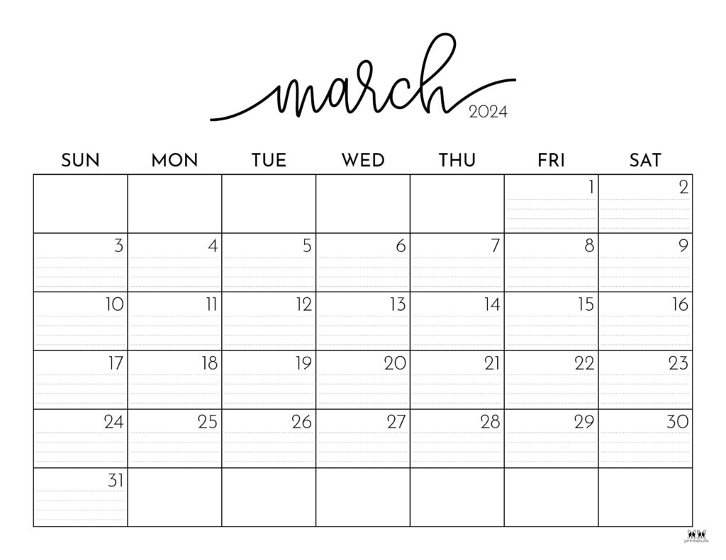 March calendars