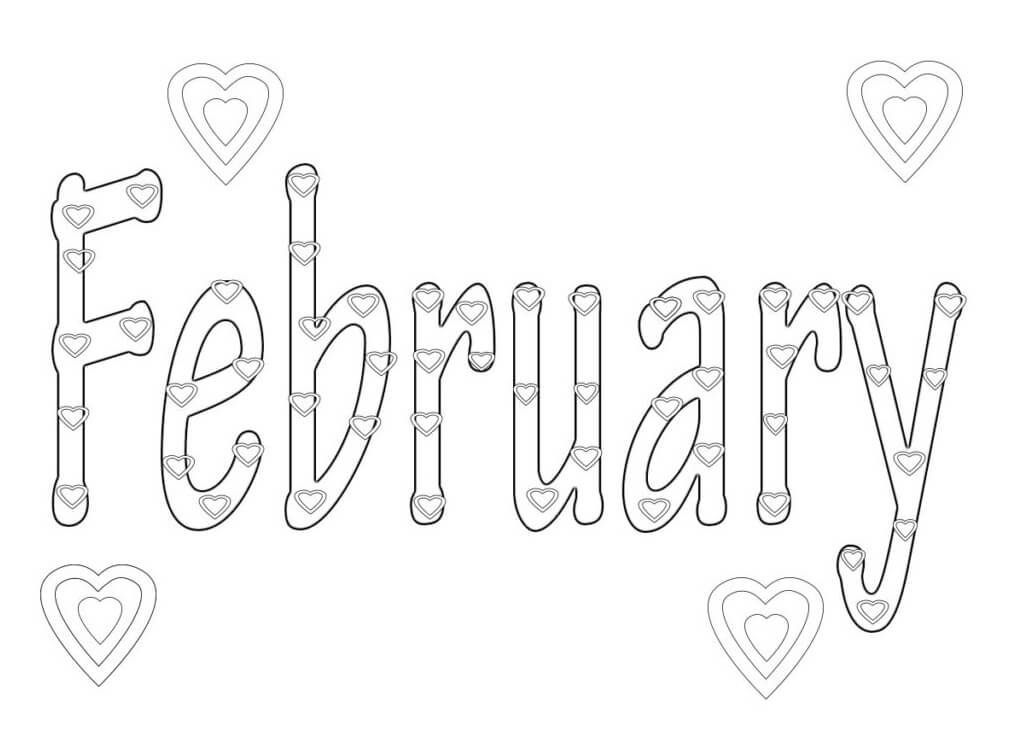 February coloring pages to print