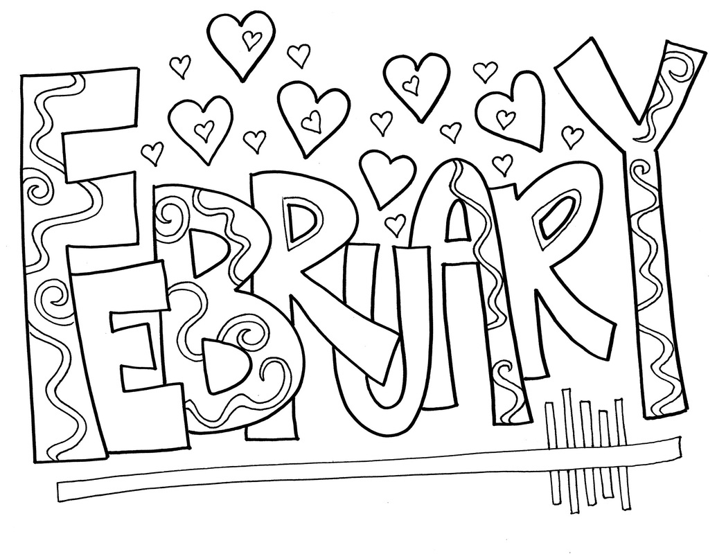 February coloring pages