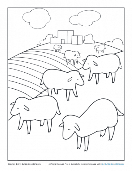 Simple bible coloring pages on sunday school zone