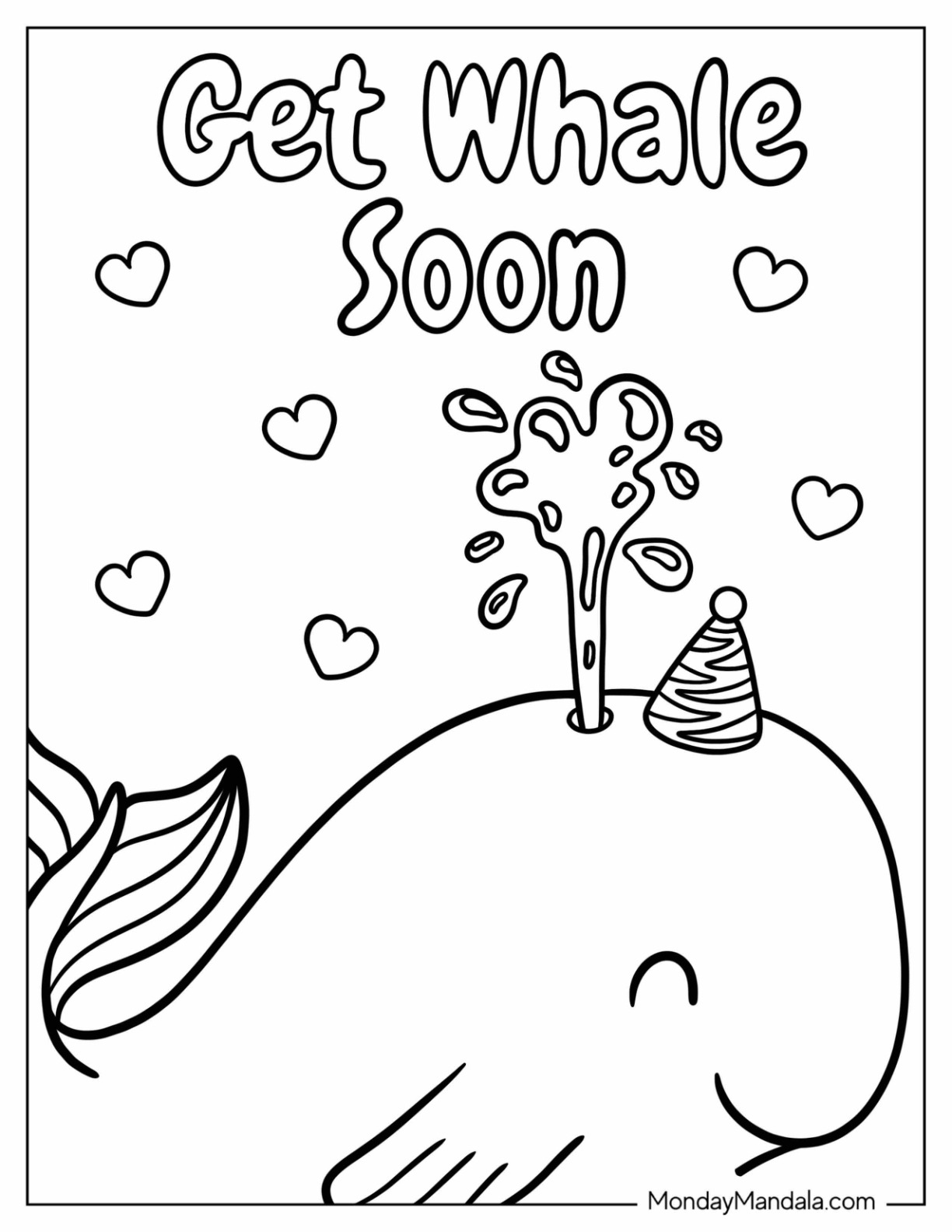 Get well soon coloring pages free pdf printables