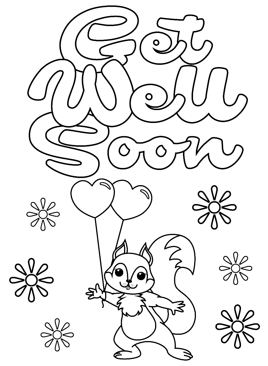 Get well soon coloring pages