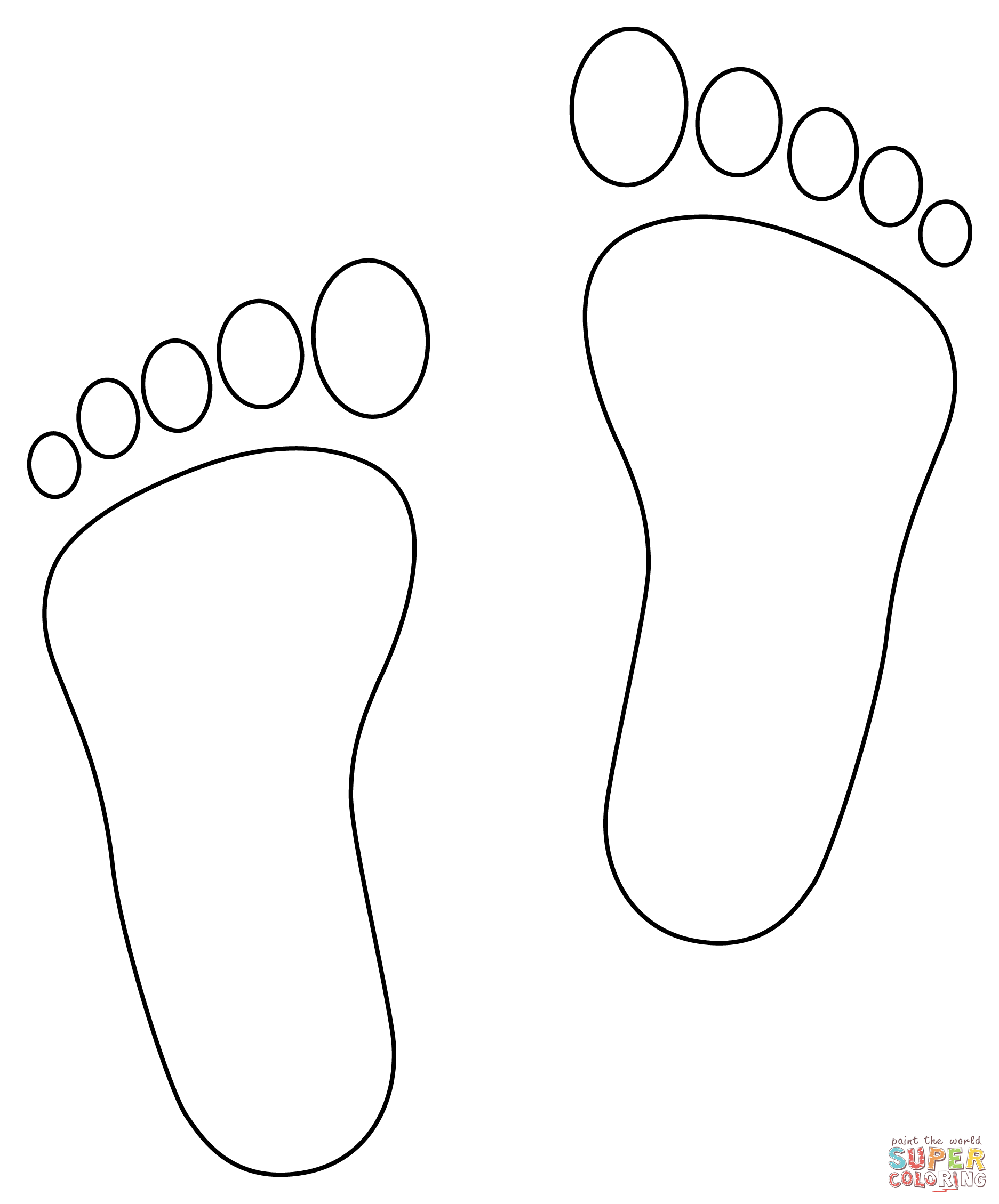 Feet coloring page free printable coloring pages